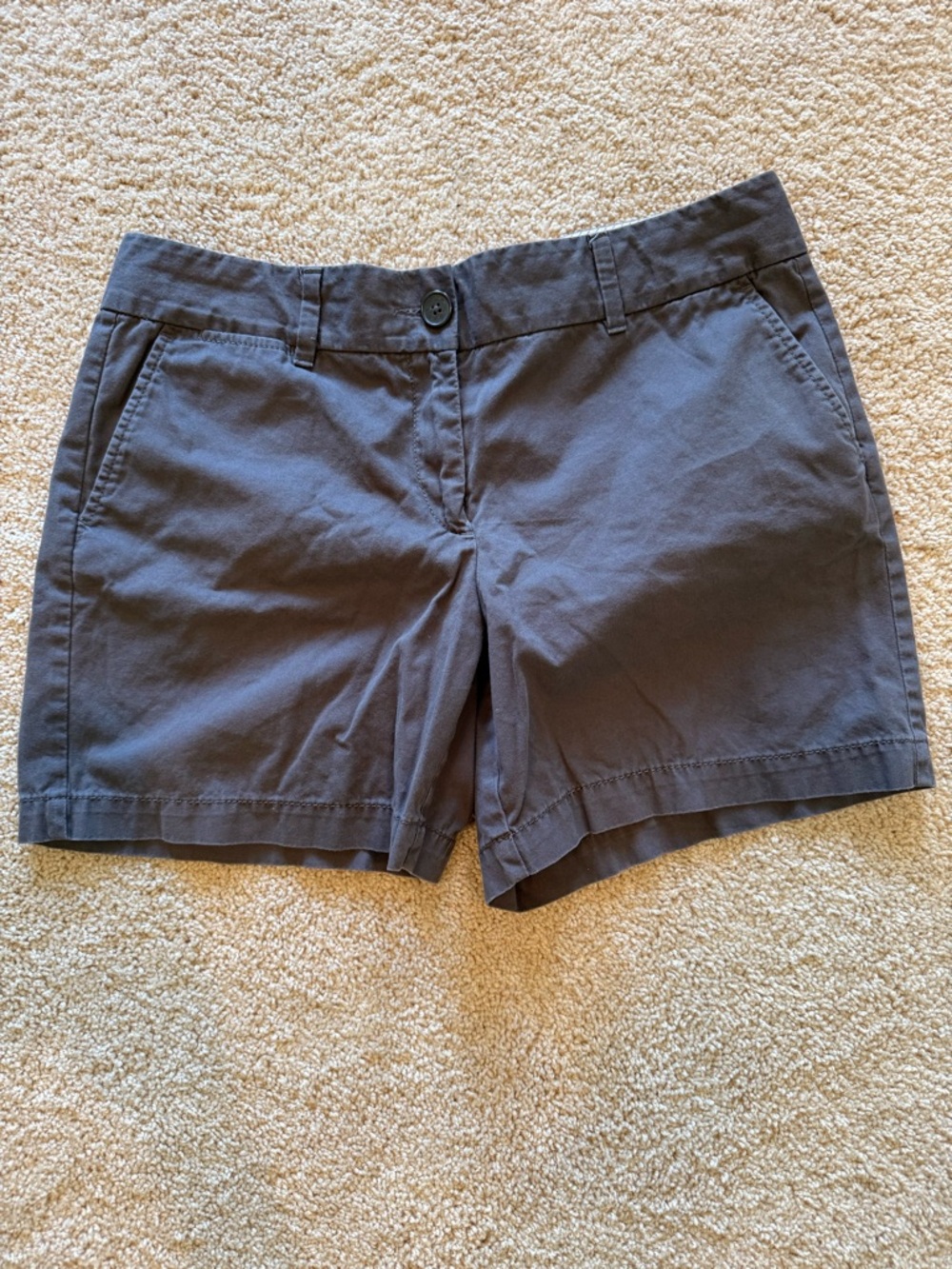 LOFT Classic Women's Cotton Blend Shorts in Dark Gray Size 8